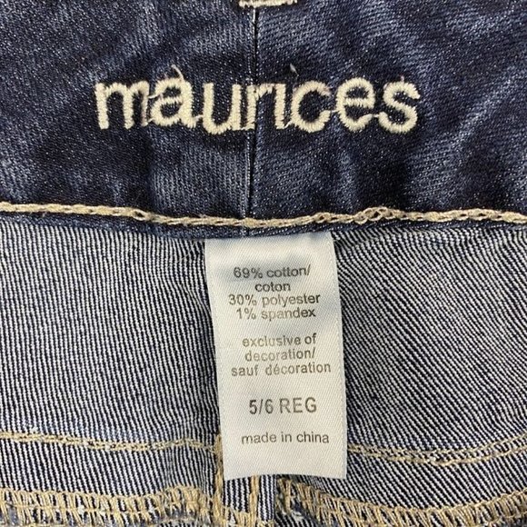 Maurices Flare Wide Leg Denim Jeans Women's Size 5/6 Low Rise Stretch Denim - Picture 2 of 5